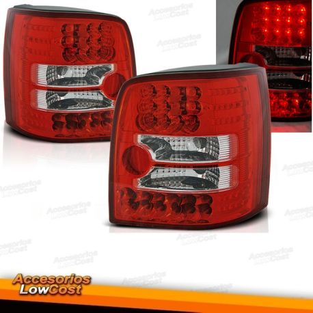 FAROLINS TRASEIROS LED / VW PASSAT VARIANT / 96-00 FUNDO VERMELHO