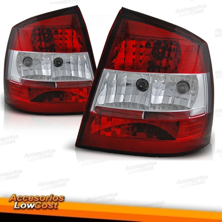 FAROLINS TRASEIROS / ASTRA G 3/5 PORTAS / 97-04 BRANCO VERMELHO