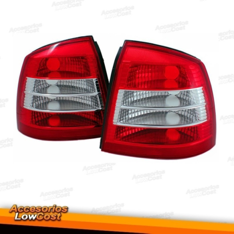 PILOTOS OPEL ASTRA G.97-04 3/5 PUERTAS. CRISTAL ROJO-BLANCO.