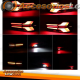 PILOTOS LED PARA BMW X5 E70 (07-10), BARRA LED, VERMELHO PRETO