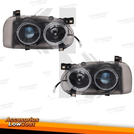 FAROS PARA VOLKSWAGEN GOLF 3 (10/91-9/97)LOOK GOLF 4. CRISTAL CLARO-NEGRO