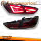FAROLINS TRASEIROS LED / MITSUBISHI LANCER SEDAN / 08+ FUNDO CROMADO