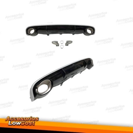 Difusor Trasero Audi A7 2011-2014 Look RS7 ABS