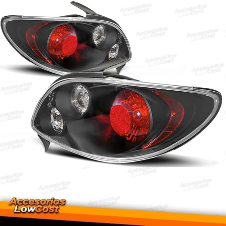 FAROLINS PEUGEOT 206 98+++. FUNDO VERMELHO / PRETO