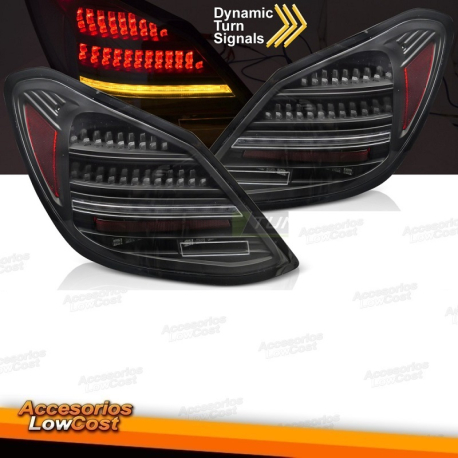 PILOTOS LED DINAMICOS MERCEDES CLASE C W205 SEDAN 14-21 AHUMADO