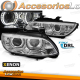 FAROS DELANTEROS XENON CON OJOS DE ANGEL Y DIURNA LED PARA BMW E92/E93 (2006/2010), FONDO CROMO, D1S AFS