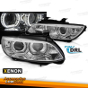 FAROS DELANTEROS XENON CON OJOS DE ANGEL Y DIURNA LED PARA BMW E92/E93 (2006/2010), FONDO CROMO, D1S AFS