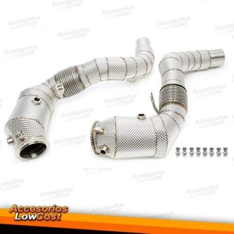Downpipe con catalizador y tubo flexible apto para BMW Serie 5 F07, F10, F11, Serie 6