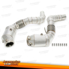 Downpipe con catalizador y tubo flexible apto para BMW Serie 5 F07, F10, F11, Serie 6