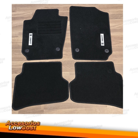 ALFOMBRILLAS SEAT IBIZA 6J CON LOGO RIBETE NEGRO