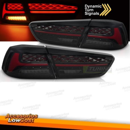 PILOTOS TRASEROS LED MITSUBISHI LANCER 8 SEDAN 08-16 AHUMADOS