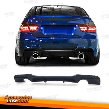 DIFUSOR PARA-CHOQUES TRASEIRO M / BMW E90 05-08 / E91 08-11 PRETO