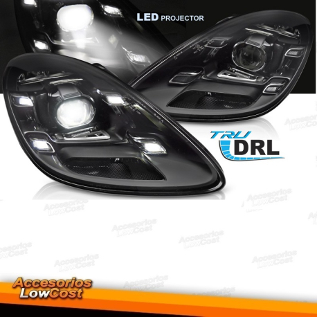 FAROS LED NEGROS para PORSCHE BOXSTER CAYMAN 718 2016-