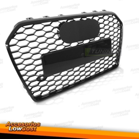 REJILLA LOOK RS NEGRO BRILLANTE PDC compatible con AUDI A6 C7 14-18