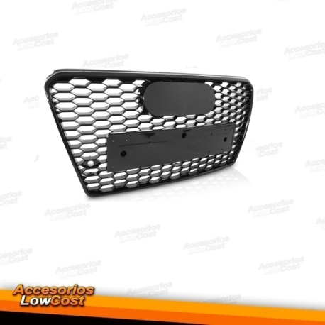PARRILLA AUDI A7 C7 4G 11-14 LOOK RS7 NEGRO BRILLO