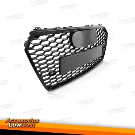 PARRILLA AUDI A7 C7 4G 14-18 LOOK RS7 NEGRO BRILLO