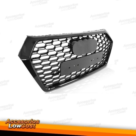 PARRILLA DELANTERA DISEÑO RS NEGRA PARA AUDI Q5, FY (2016-2020)