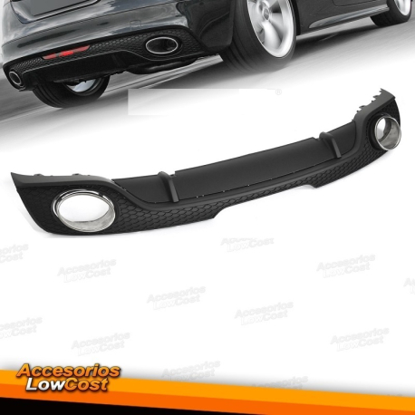 DIFUSOR DOBLE SALIDA NEGRO  look RS para AUDI Q7 TT 8J 06-14