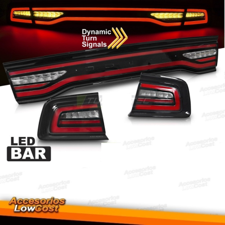 PILOTOS TRASEROS LED COMPLETOS SEQ PARA DODGE CHARGER 11-14