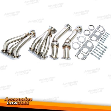 Colector de escape TA Technix (reemplazo cat) adecuado para VW Golf IV R32, Audi TT 3.2 VR6