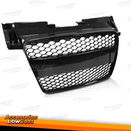 PARRILLA AUDI TT LOOK RS EN PANAL DE ABEJA NEGRO BRILLO
