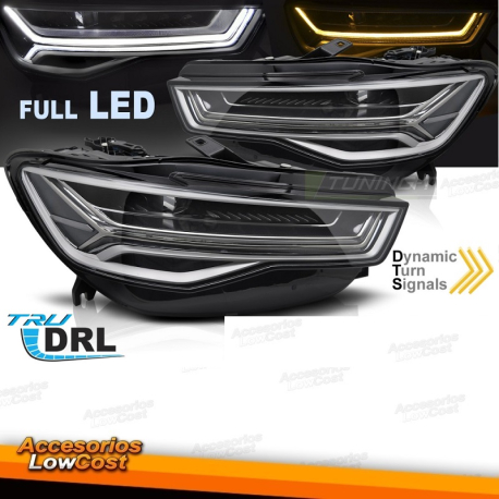 FAROS DELANTEROS FULL LED SEQ DRL compatibles con AUDI A6 C7 14-18