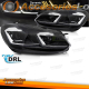 FAROS DELANTEROS LED SEQ DRL LÍNEA PLATEADA para VW GOLF VI 08-12