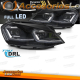 FAROS DELANTEROS LED COMPLETOS PLATA SEQ DRL para VW GOLF VII 13-17