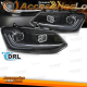 FAROS DELANTEROS LED PLATEADOS SEQ DRL compatibles con VW POLO 6R 09-17