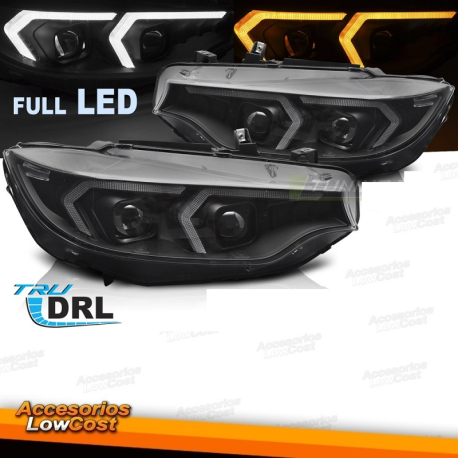 FAROS LED NEGROS DRL compatibles con BMW F32 / F33 13-17