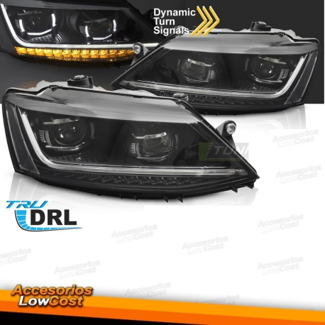 FAROS DELANTEROS LED SEQ DRL compatibles con VW JETTA VI 11-18