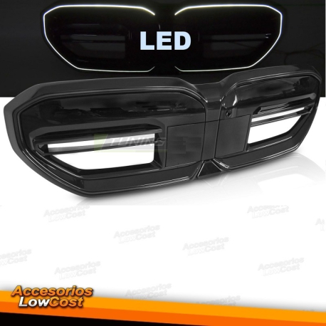 PARRILLA DEPORTIVA NEGRO BRILLANTE con LED compatible con BMW G60 G61 23-