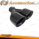 Cola de escape negra de doble salida 89mm - derecha