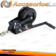 Cabrestante de cable Premium de 1500 kg, cabrestante manual con correa de 8 metros, negro