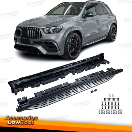 Estriberas de aluminio, protección lateral, aspecto OEM, para Mercedes GLE V167 2018-2023