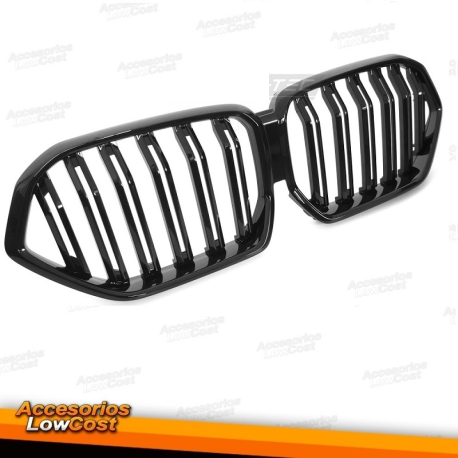 PARRILLA DEPORTIVA DOBLE BARRA NEGRO BRILLANTE para BMW X6 G06 19-23