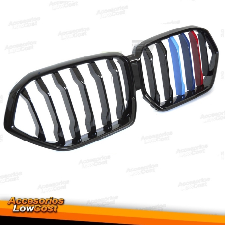 REJILLA NEGRO BRILLANTE TRICOLOR compatible con BMW X6 G06 19-23