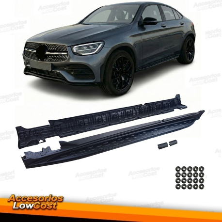 Estriberasde aluminio Black Edition con homologación para Mercedes GLC Coupé C253