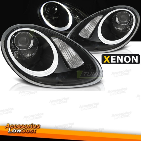 Faros de xenón negros para Porsche Boxster / Cayman 987 05-08.