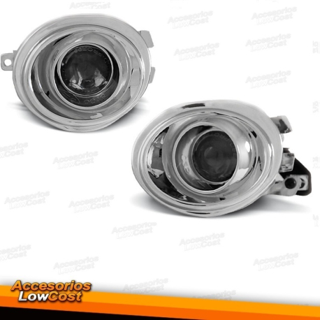 FARÓIS NEVOEIRO COM PROJETOR BMW E46 E39 / 95+ CROMADOS