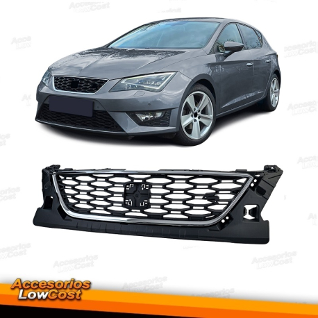 GRELHA FRONTAL PRETA SEM SIMBOLO TIPO COLMEIA / SEAT LEON II 1P / TOLEDO III 5P / ALTEA 5P