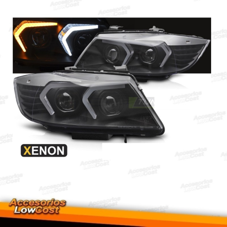 FAROS LED FONDO NEGRO XENON para BMW E90/E91 09-11