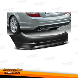 PARAGOLPES TRASERO TIPO AMG MERCEDES CLASE C W204 07-14 CON DOBLE SALIDA