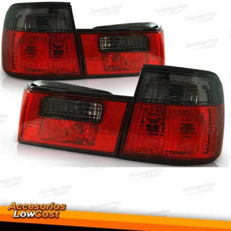 FAROLINS TRASEIROS / BMW E34 TOURING / 88-95 VERMELHO PRETO