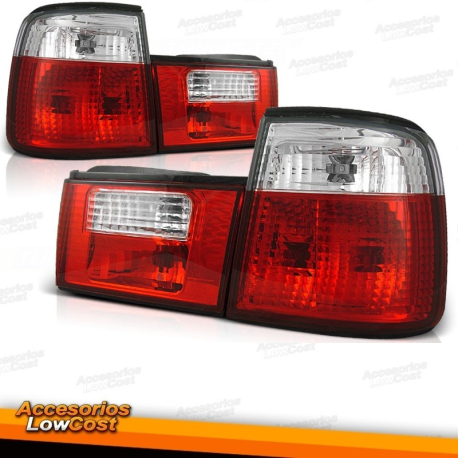 PILOTOS TRAS. E34, 88-95 4 PUERTAS- CRISTAL CLARO ROJO-BLANCO