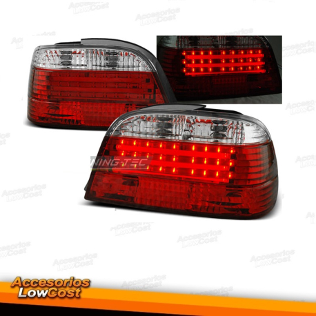 FAROLINS TRASEIROS LED / BMW E38 / 94-01 PRETO ESCURECIDOS