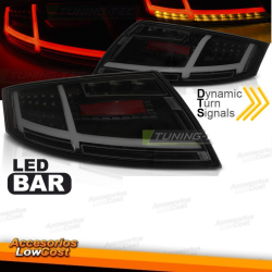 PILOTOS LED BAR AUDI TT 06-13 NEGROS CON INTERMITENTE DINÁMICO