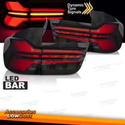 PILOTOS LED PARA BMW X5 E70 (07-10), BARRA LED, VERMELHO PRETO