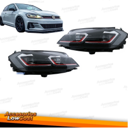 FAROS FULL LED PARA VW GOLF 7, 12-17, Look GTI, ACTUALIZACION PARA XENON Y HALÓGENO DRL