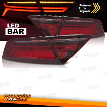 PILOTOS TRASEROS LED PARA AUDI A6 4F (08-11), LED BAR ROJO BLANCO